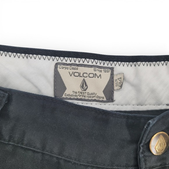 Volcom Men's 34 Chino Shorts Cotton Blend Black Skate Streetwear Casual - Picture 5 of 6